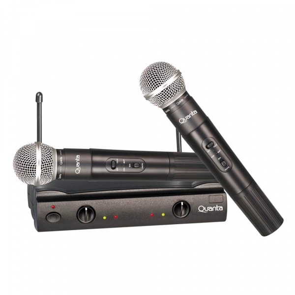 MICROFONO QUANTA WIRELESS PROF MIC BIVOLT VHF - QTMIC1032