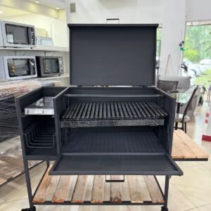PARRILLA ENLOZADA 80X45 CON DESENGRASADOR SISTEMA SUBE Y BAJA BASE LAD REFRAC